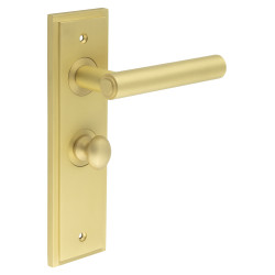 Burlington by Frelan Satin Brass Fire Rated Bathroom Door Handles - Richmond - Inner 1 - 200 x 55mm