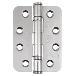 Eclipse Radius Ball Bearing Grade 13 Butt Fire Door Hinge - 102 x 76 x 3mm - Pol Stainless - Pair