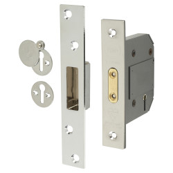 Yale M562 BS3621:2007 5 Lever Deadlock - 76mm Case - 57mm Backset - Polished Chrome
