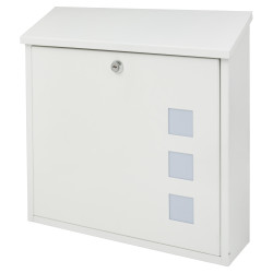 Burg Wachter Aire Postbox - 370 x 364 x 114mm - White