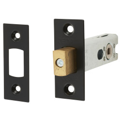 Jedo 5mm Heavy Duty Tubular Bathroom Deadbolt - 76mm Case - 57mm Backset - Square - Matt Black