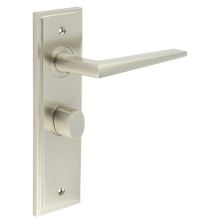Burlington by Frelan Satin Nickel Fire Rated Bathroom Door Handles - Mayfair - Inner 2 - 200 x 55mm