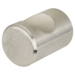 Altro Solid Turned Cylinder Cabinet Knob - 20mm Diameter - Satin Stainless Steel