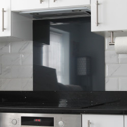 Altro Aluminium Kitchen Splashback - 600 x 750mm - Gloss Anthracite Grey