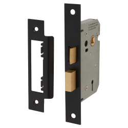 Touchpoint Contract 3 Lever Sashlock - 65mm Case - 44mm Backset - Matt Black