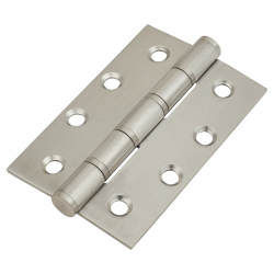 Stainless Steel Washered Butt Door Hinge - 100 x 66 x 2.5mm - Satin Stainless - Pair