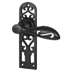 Olde Forge Antique Black Cottage Latch Door Handles - 134 x 38mm