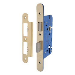 Altro Architectural DIN Euro Sashlock - 85mm Case - 60mm Backset - Radius - PVD Brass