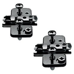 Blum CLIP Cruciform Cabinet Mounting Plate - Expando - 3mm Spacing - Steel - Black Onyx - Pair