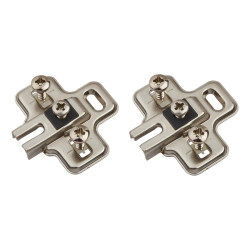 Blum MODUL Cruciform Cabinet Mounting Plate - Expando - 0mm Spacing - Nickel Plated - Pair