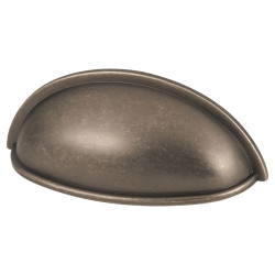 Altro Millard Cabinet Cup Handle - 76mm Centres - Antique Pewter