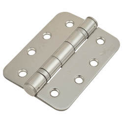 Enduro Radius Ball Bearing Grade 13 Butt Fire Door Hinge - 102 x 76 x 3mm - 201 Pol Stainless - Pair