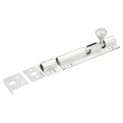 Altro Decorative Straight Barrel Bolt - 100 x 32mm - Satin Chrome