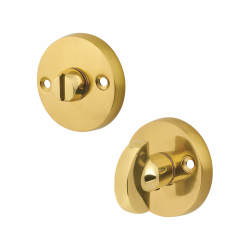 Victorian Pattern Turn Knob & Release - Polished Brass