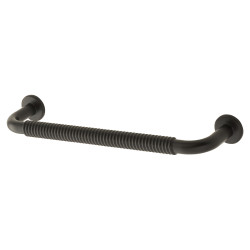 Altro Crewe 10mm Reeded D-Bar Cabinet Pull Handle - 128mm Centres - Matt Black