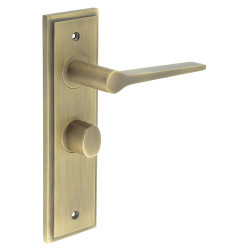 Burlington by Frelan Antique Brass Fire Rated Bathroom Door Handles - Knightsbridge - Inner 1 - 200 x 55mm
