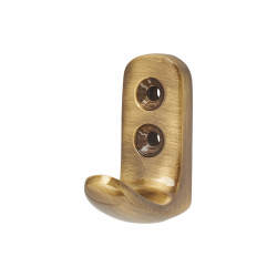 Touchpoint Heavy Duty Single Coat Hook - 45 x 43mm - Antique Brass