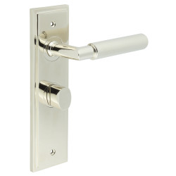 Burlington by Frelan Polished Nickel Fire Rated Bathroom Door Handles - Piccadilly - Inner 2 - 200 x 55mm