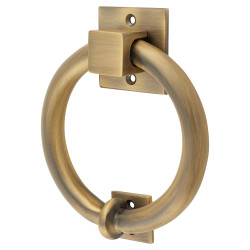 Hampstead Ring Door Knocker - 140 x 120mm - Antique Brass