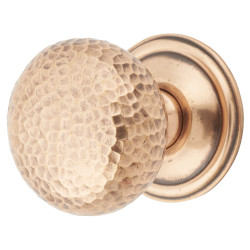 From The Anvil Hammered Mushroom Round Cabinet Knob - 32mm Diameter - Polished Bronze