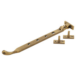 Heritage Brass by M Marcus Bulb End Casement Window Stay - 10"/250mm Length - Antique Brass