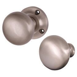 Heritage Brass by M Marcus Satin Nickel Rim Door Knob - 60mm Rose Diameter