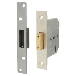 ERA Viscount 5 Lever Deadlock - 76mm Case - 56mm Backset - Satin Chrome