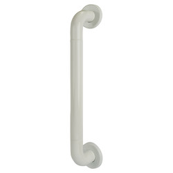 Hoppe AR602/425 Nylon D-Bar Door Pull Handle on Rose - Screw Fix - 425mm c/c - Diamond White
