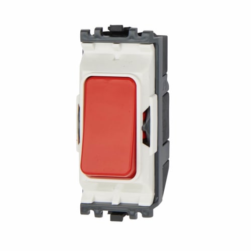 MK Grid Plus 20A 1 Gang 1 Way Double Pole Push to Make Grid Switch