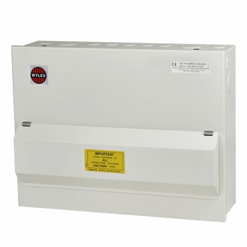 Wylex 10 Way 100A High Integrity Consumer Unit with 10 MCBs 80A RCD