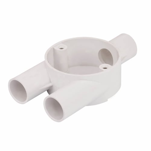 PVC Conduit 3 Way Y Terminal Box 20mm White ElectricalDirect