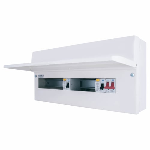 BG Fortress 16 Way 100A Dual RCD Consumer Unit 63A RCD Unpopulated ElectricalDirect