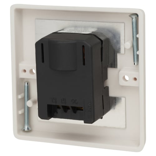 Varilight 1000W 1 Gang 1 Way Push On/Off Rotary Dimmer Switch White