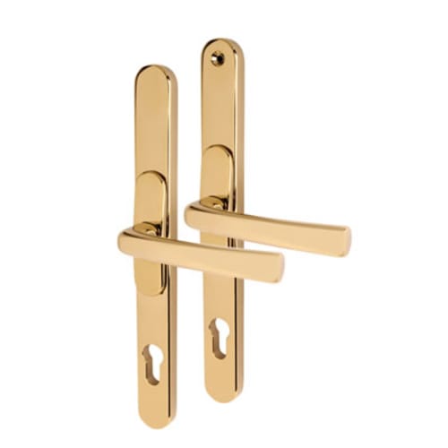 Adjustable uPVC Multipoint Door Handle - 59-96mm c/c - Gold