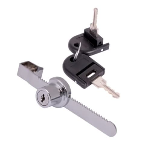 Glass Door Ratchet Lock - 21 x 130mm - Keyed Alike - Differ 1 - Polished Chrome