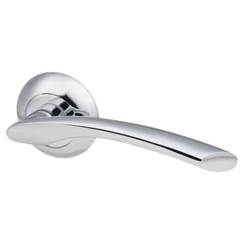 Altro York Lever Door Handle on Rose Polished Chrome