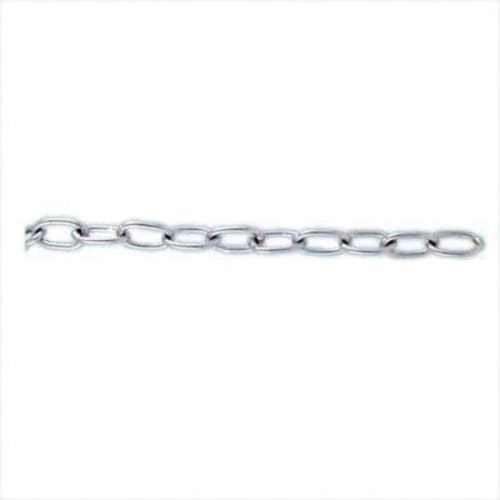 Brass Oval Chain - 10mm Link - 10m Chain - Chrome Plated