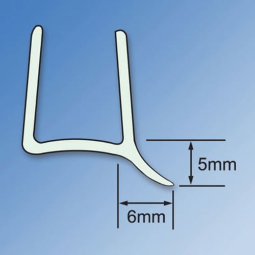Clear PVC Shower Seal - Seal and Wipe - Suits 8mm Glass