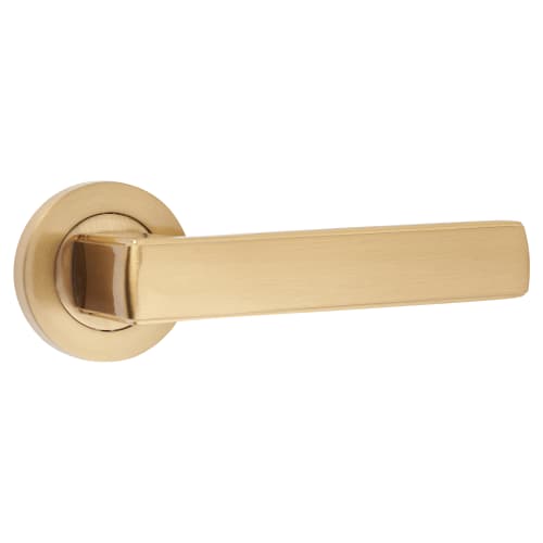Hampstead Zara Lever Door Handle on Rose Satin Brass