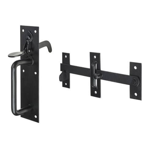 Cranked Hook & Band Gate Hinge Kit with Suffolk Gate Latch 300mm