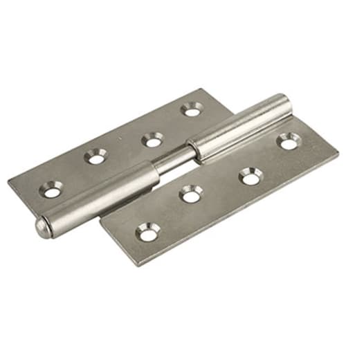 Steel Lift-Off Door Hinge - 100 x 67mm - Left Hand - Bright Zinc Plated