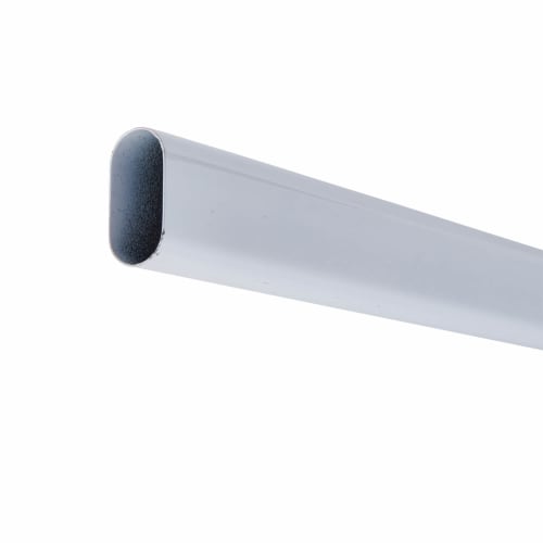 30 x 15mm Oval Steel Tube - 1219mm Length - White