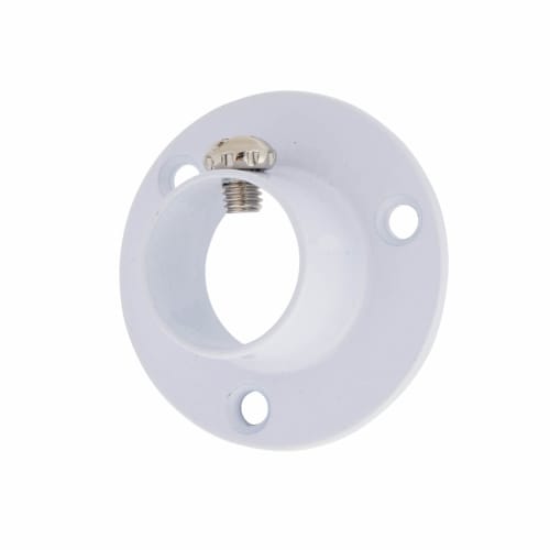 19mm Tube End Socket Pack With Locking Grub Screws - White - Pack of 2