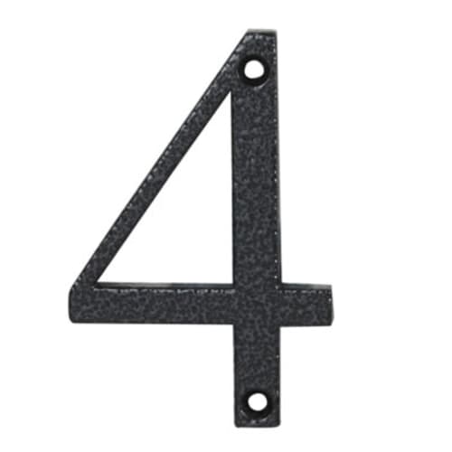 76mm Numeral - 4 - Antique Black Iron