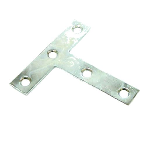 Tee Plate - 100mm Length - Zinc Plated - Pack of 10