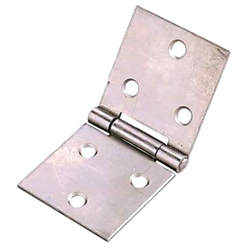 Uncranked Knuckle Backflap Cabinet Hinge - 30 x 80 x 1mm - Self Colour Steel - Pair