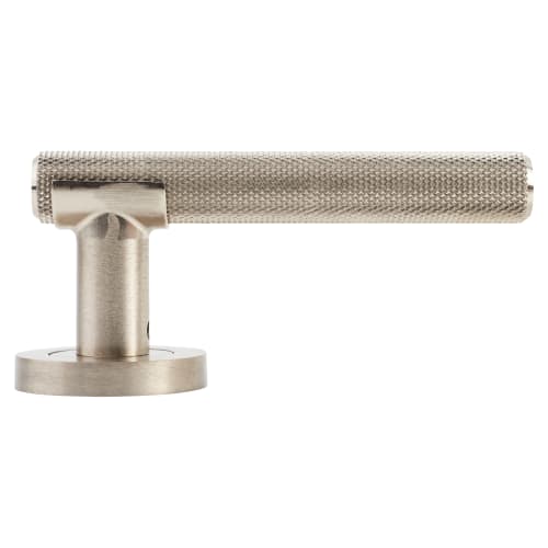 Hampstead Orla Knurled Lever Door Handle on Rose Satin Nickel IronmongeryDirect Same Day