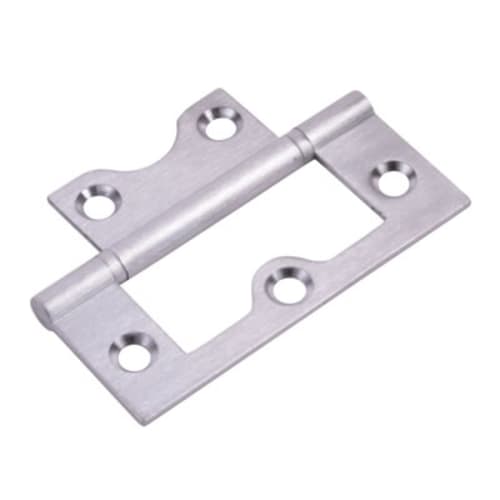 Flush Hinge 60 x 41 x 1.4mm Satin Chrome Pair IronmongeryDirect