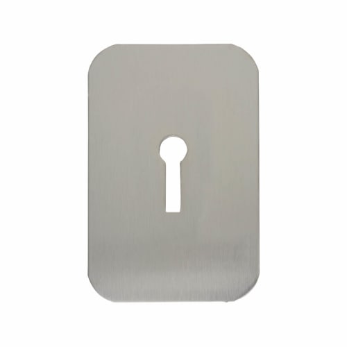 Jumbo Adhesive Fixing Escutcheon - 75 x 50mm - Keyhole - Satin Stainless Steel
