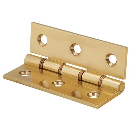 Double Phosphor Bronze Washered Door Hinge 75 x 50 x 2.5mm Polished